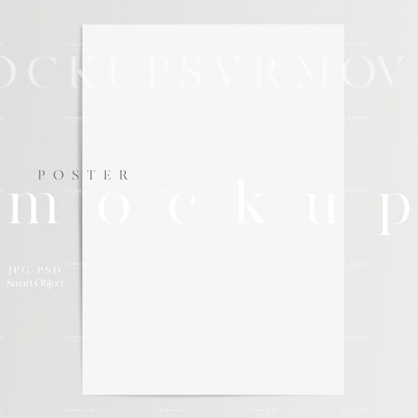 A4 Poster Mockup/Simple Calendar Mockup/Delicate Styled Mockup/Minimal Poster Mockup Display/Modern Poster/JPG PSD Smart Object/N313