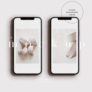 Customizable iPhone Mockup Duo for Branding, Website & Digital Product Display (JPG, PNG, PSD)