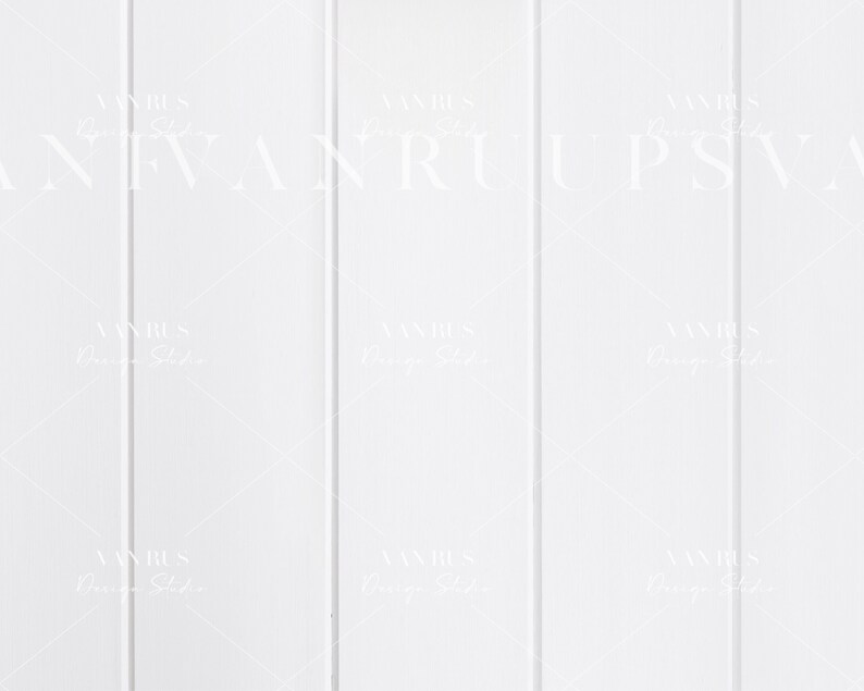 May include: White painted wood panelling with vertical planks. The wood is smooth and has a subtle texture.