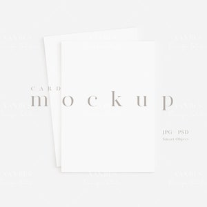 Maqueta de tarjeta sencilla/Maqueta de tarjeta de invitación moderna de 5x7/Maqueta de baby shower de boda/Papelería minimalista sencilla/Objeto inteligente JPG/PSD/N265