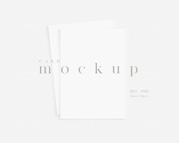 5x7 Simple Card Mockup: Modern Invitation Stationery (JPG PSD)