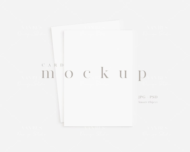 May include: A white card mockup with the text "CARD MOCKUP" and the words "JPG - PSD Smart Object" at the bottom.