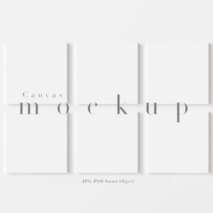 Square Canvas Mockup Display/Simple Canvas Mockup for 1x1 Artwork/Simple Modern Painting 1:1 Mockup/Minimal Design/JPG PSD Smart Object/N261