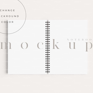 5x7 spiral anteckningsbok mockup: Modern kalenderdisplay (JPG PSD)