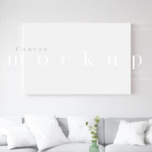 2x3 Large Canvas Mockup/Scandinavian House Interior Design/Modern Bright Living Room Mockup/Big Canvas Art Display/JPG PSD Smart Object/D47