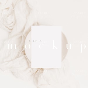 5x7 Boho Karte Mockup/Moderne digitale Grußkarte Mockup/Hochzeit Mockup/Einfache Baby Shower Karte Vorlage/JPG PSD Smart Object/N203