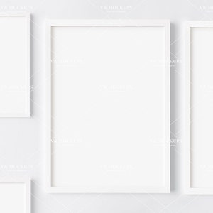 Etsy Shop Banner Mockup: White Frames, Minimalist Cover (JPG, PSD) image 2