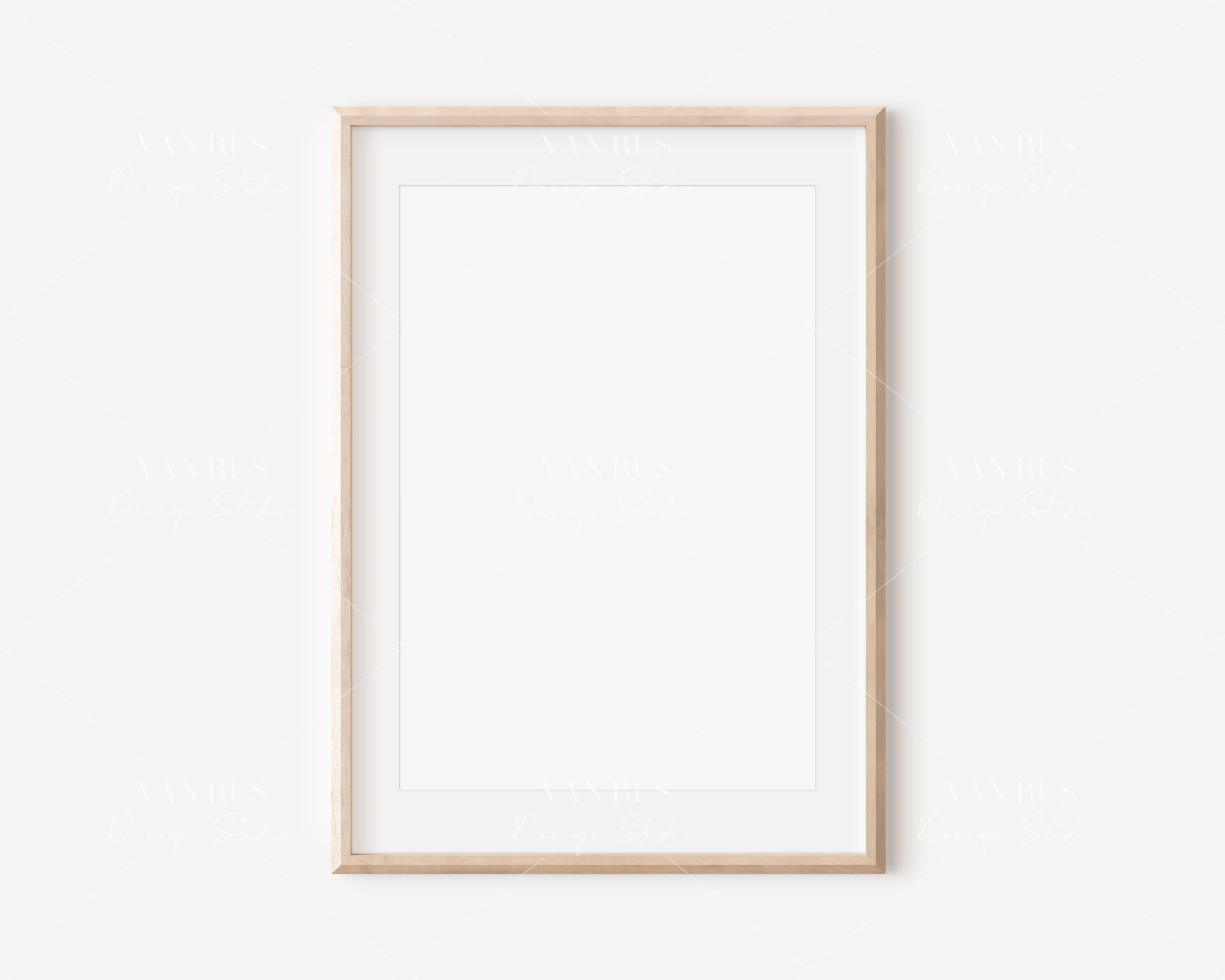 A4 Wood Frame Mockup/ Modern Digital Mockup/minimalist Wood Etsy Norway