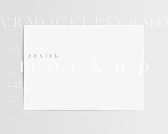 Minimalist A4 Poster Mockup: Modern Display (JPG, PSD)