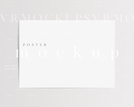Minimalist A4 Poster Mockup: Modern Display (JPG, PSD)