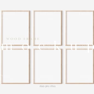Puede incluir: Cuatro marcos de madera sobre un fondo blanco. Los marcos están dispuestos en forma de cuadrado, con los dos marcos superiores uno al lado del otro y los dos marcos inferiores uno al lado del otro. Los marcos son todos del mismo tamaño y tienen un acabado de madera natural.