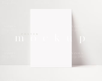 Modern Minimalist Poster Mockup: A4 A3 Vertical Print (PSD JPG Digital Download)