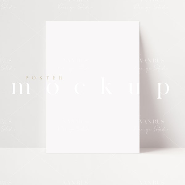 A4, A3 Poster Mockup/Modern Minimalist Mockup/Simple Calendar Poster Display Mockup/Vertical Poster Print Mockup/JPG PSD Smart Object/N270