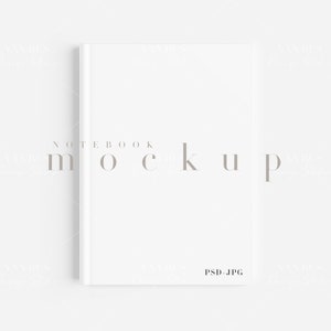 5x7 Notebook Mockup / Minimalist Journal Mockup / Simple Book Cover Template / Hardcover Dagboek Stationaire Mockup Display / JPG PSD Smart Object / N163