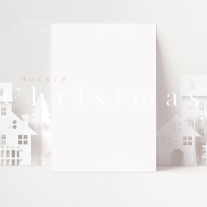 Weihnachten Poster Mockup/A4,A3, Modern Minimalist Mockup/Winter Poster Display Mockup/Vertikal Poster Print Mockup/JPG PSD Smart Object/N376