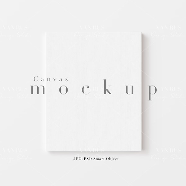 8X10 Canvas Mockup Display / Simple Canvas Mockup voor 8x10 Artwork / Simple Modern Painting Mockup / Minimal Design / JPG PSD Smart Object / N283