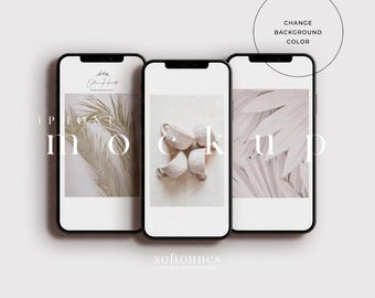Customizable iPhone Mockup Trio for Branding, Website & Digital Product Display (JPG, PSD)