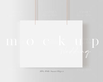 Wedding Sign Mockup: 18x24 Seating Chart Poster (JPG, PNG, PSD)