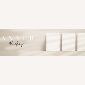 Etsy Shop Banner Mockup / Minimalist Cover Image Banner Display / Etsy Big Banner / Poster 5x7 Card Branding Template / JPG PSD Smart Object / H33