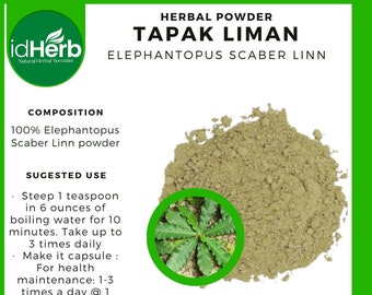 idHerb - 50-1500 gram POEDER Tapak Liman Elephantopus Scaber Linn Biologische WildCrafted Verse Natuurlijke Kruiden