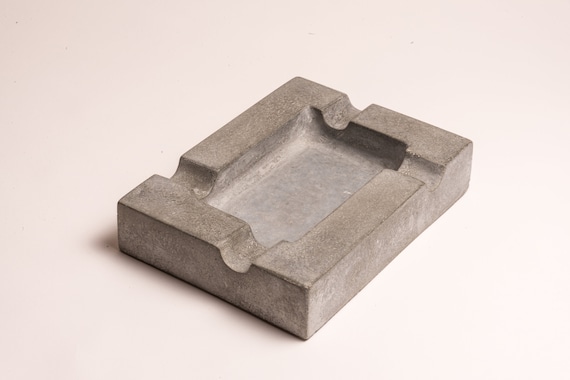 concrete cigarette banks 4-cigar Concrete Ashtray