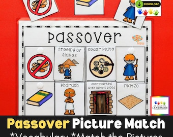 Påskmatchningsspel: Judisk högtidsaktivitet (PDF)