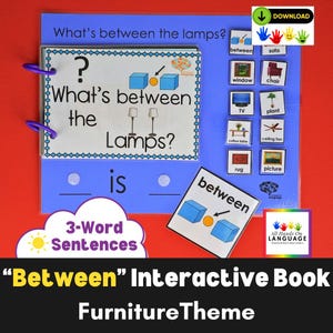 Furniture Interactive Book: Preposition 'Between', Speech & Autism (PDF)
