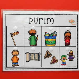 Purim Matching Activity, Match 8 Labeled Purim Pictures and Discuss Jewish Holiday Traditions ...