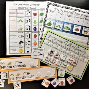 The Very Hungry Caterpillar Story Companion Activities for Sequencing and More! PDF Printable