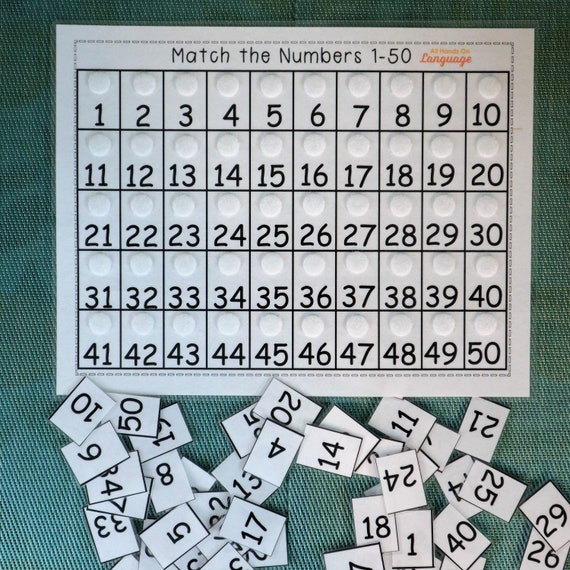 digital numbers 1 50 match number to number activity count to etsy singapore