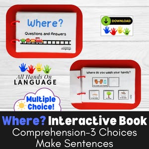 Interaktives Wo-Fragen-Buch: Sprachverstehen bei Autismus (PDF druckbar)