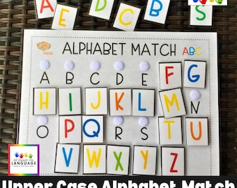 Uppercase Alphabet Matching Activity: Autism & Preschool Printable (PDF)