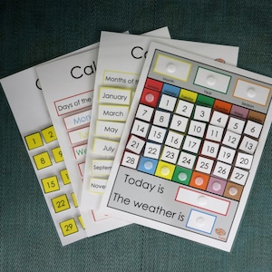 Interactive Calendar: Homeschool Printable with Weather & Seasons (PDF)