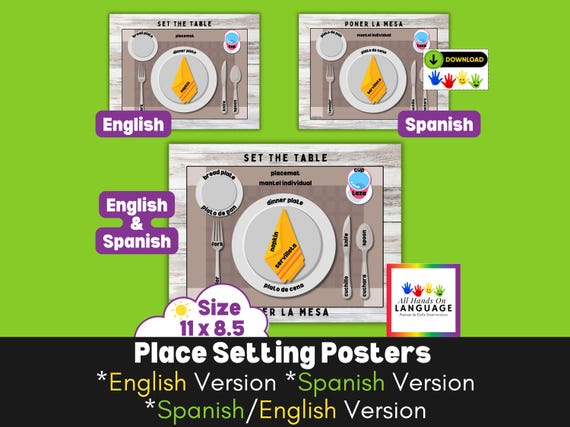 Set The Table In Spanish
