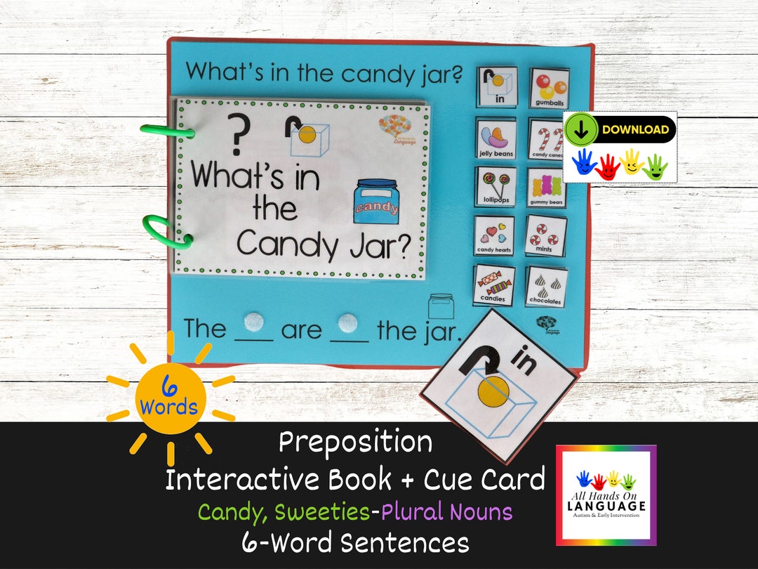 What's in the Candy Jar Interactive Book for Preposition IN, Sentence