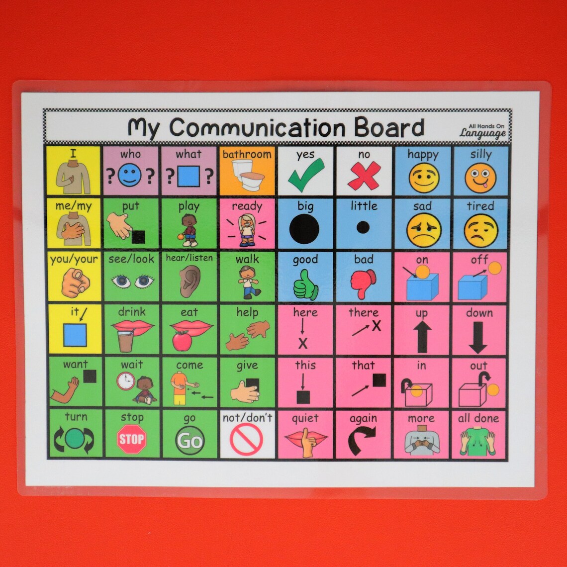 DIGITAL Basic Communication Board 48 Color Coded Words Etsy DIGITAL Basic Communication Board 48 Color Coded Words Etsy
