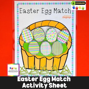Easter Egg Pattern Match Activity: Autism Printable (PDF)