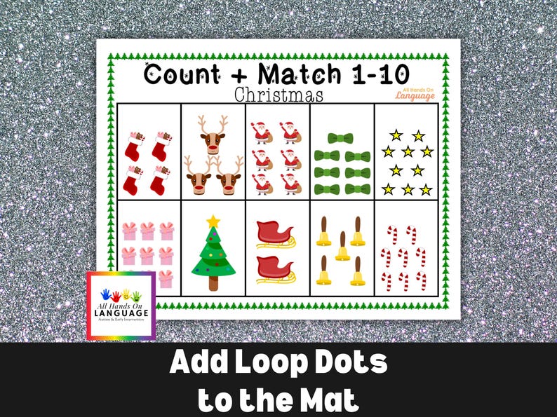 Christmas Count & Match Activity, Numbers 1-10, Autism and Preschool ...