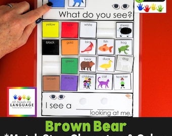 Brown Bear Story Choice Board: Colors & Animals Sentence Builder (PDF Printable)