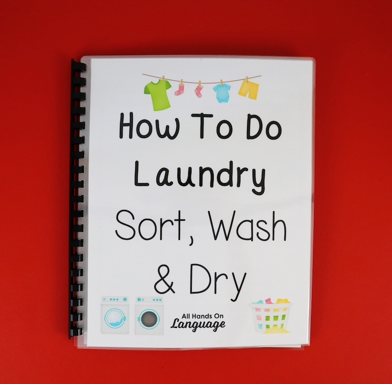 How to Do Laundry Interactive Book Learn How to Sort Wash Etsy