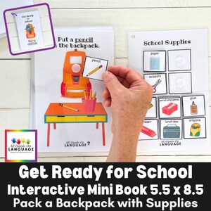 School Supplies Interactive Mini Book: Autism & Speech (PDF Printable)