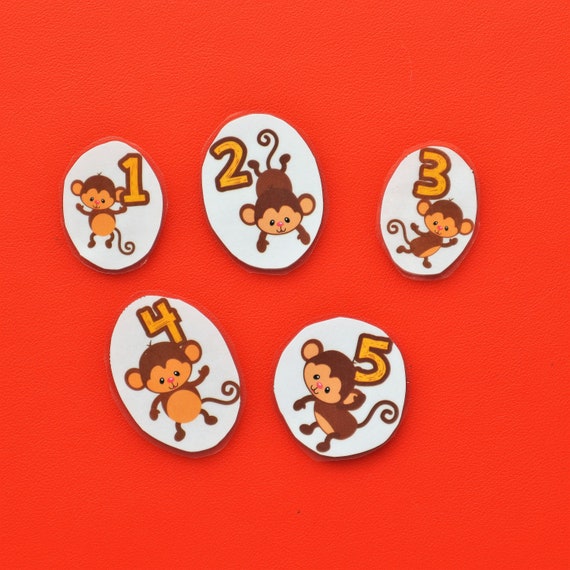 Digital Five Little Monkeys Jumping On The Bed Nursery Rhyme Etsy