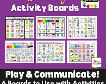 Activity Communication Boards Bundle: Visual Aids for Autism (PDF Printable)