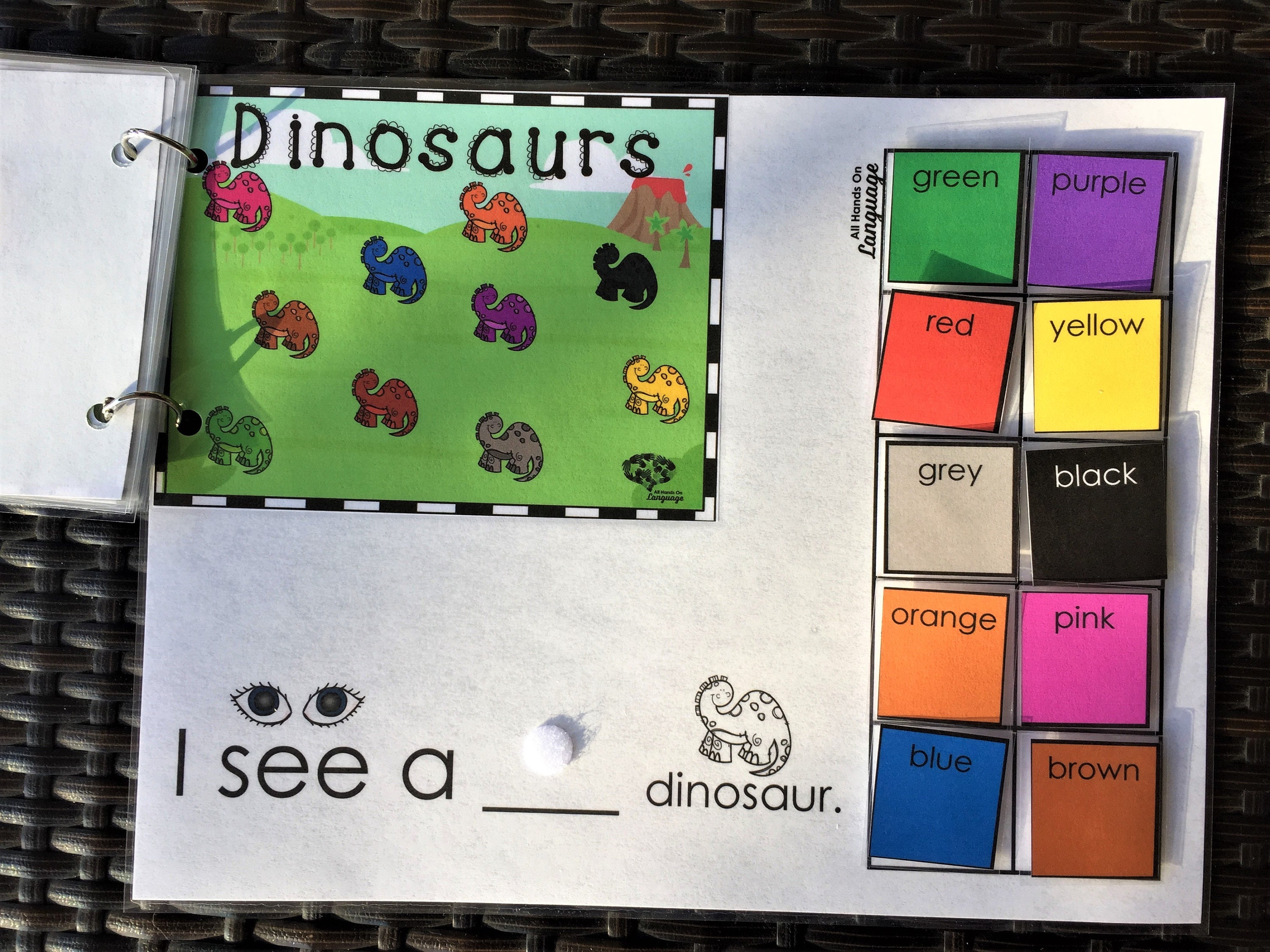 learning colors with dinosaurs