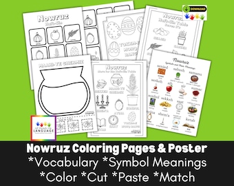 Páginas para colorir e pôster de Nowruz: atividades para o Ano Novo Persa (PDF para impressão)