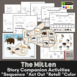 The Mitten Story Companion: Characters, Props & Activities to Retell + Sequence (PDF Printable)
