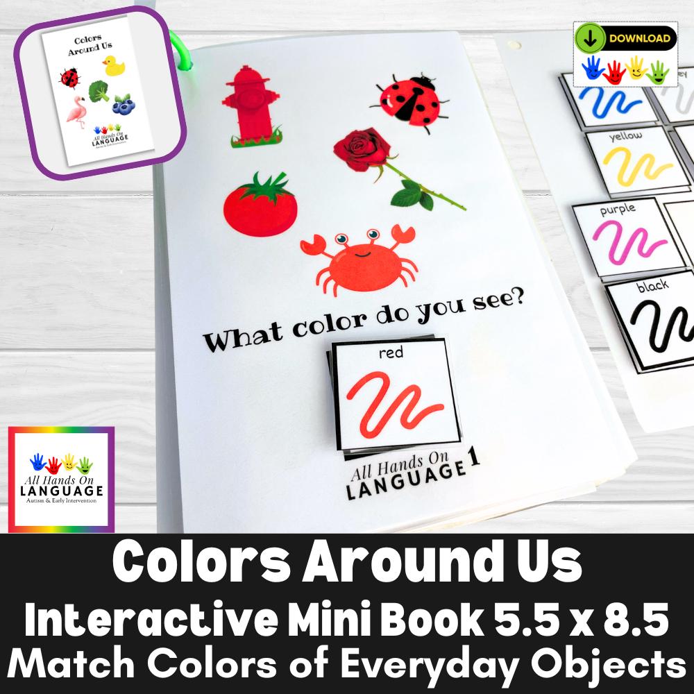Color Matching Interactive Mini Book: Autism & Speech (printable PDF ...