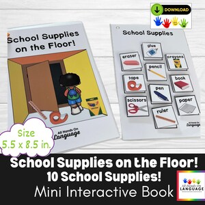 Schulbedarf Interaktives Mini-Buch: Logopädie & Autismus Lernen (druckbares PDF)