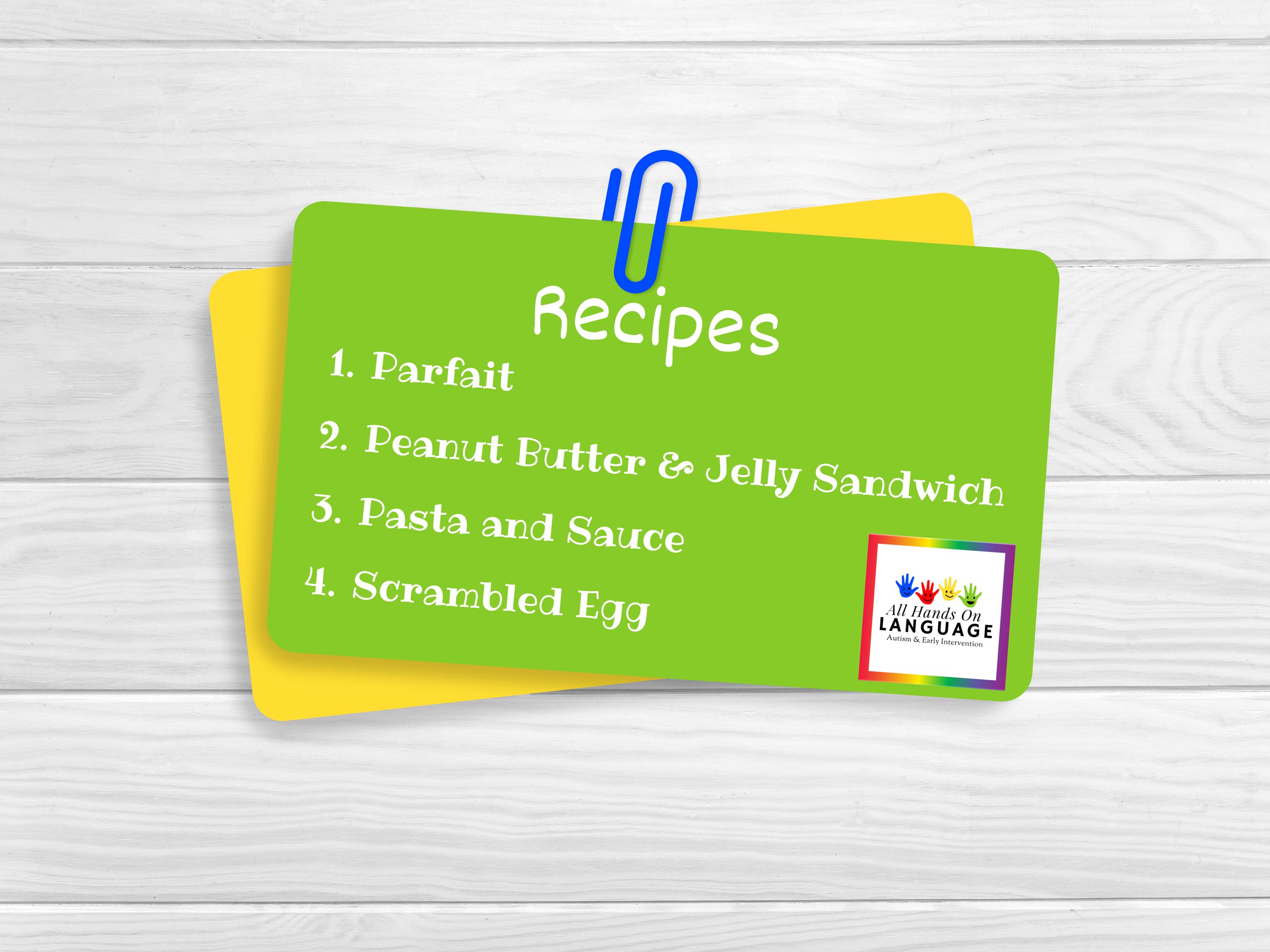 Interactive Cookbook: Autism Life Skills, 4 Simple Recipes (PDF ...