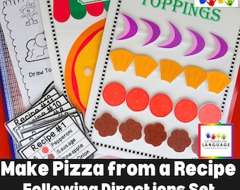 Pizza Recipe Activity Set: Sequencing & Counting Game (PDF Printable)